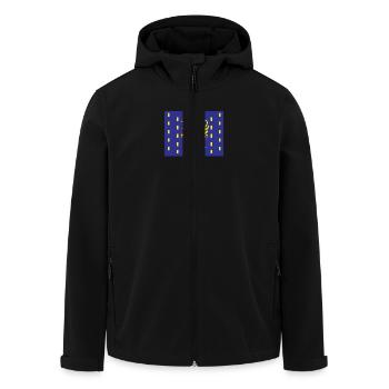 Franche Comté - Veste softshell homme en polyester recyclé Stanley/Stella - noir - Devant - AI Model Male 185 light (185cm)