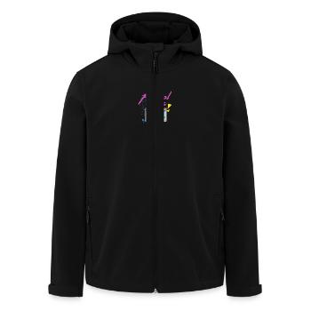festival vibes - Veste softshell homme en polyester recyclé Stanley/Stella - noir - Devant - AI Model Male 185 light (185cm)