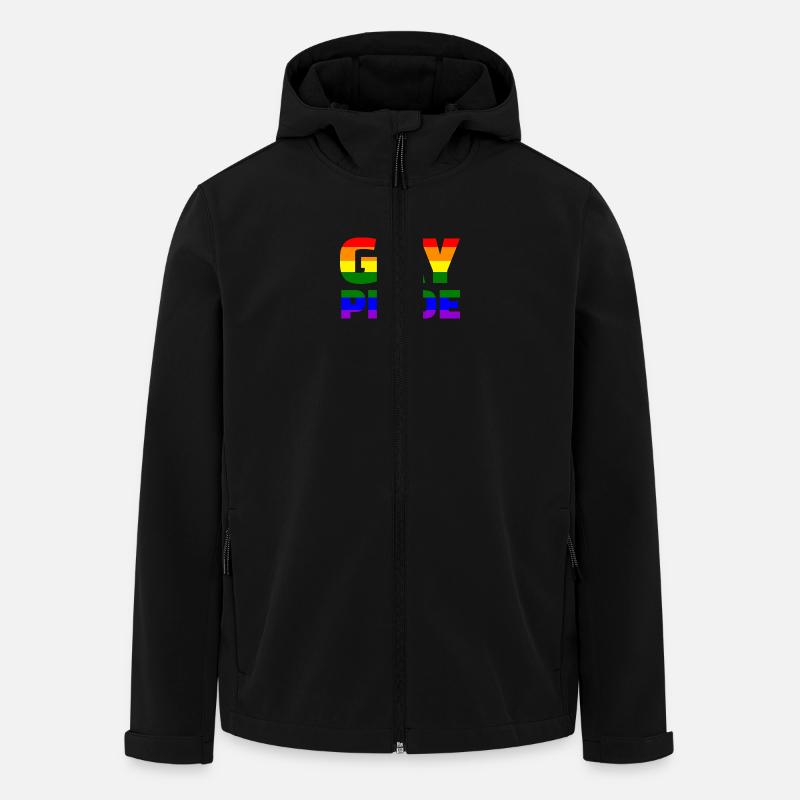 Gay Pride - Men’s Recycled Softshell Jacket by Stanley/Stella - black