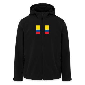 National Flag of Ecuador - Men’s Recycled Softshell Jacket by Stanley/Stella - black - Front - AI Model Male 185 light (185cm)