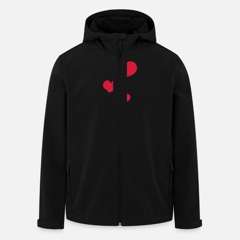 hearts - Men’s Recycled Softshell Jacket by Stanley/Stella - black