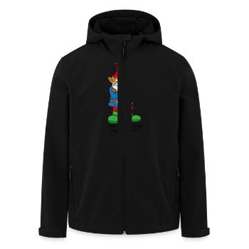 Wütender Zwerg - Recycelte Männer Softshell-Jacke von Stanley/Stella - Schwarz - Vorne - AI Model Male 185 light (185cm)