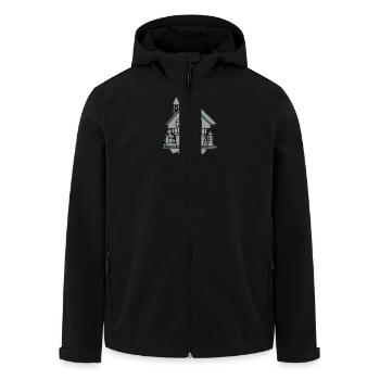 Kuckuck clock from the Black Forest 2 - Men’s Recycled Softshell Jacket by Stanley/Stella - black - Front - AI Model Male 185 light (185cm)