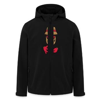 logo beard bob - Veste softshell homme en polyester recyclé Stanley/Stella - noir - Devant - AI Model Male 185 light (185cm)