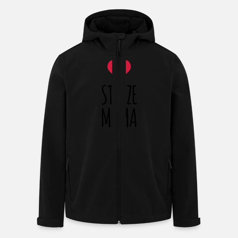 Stolze Mama (dh) - Recycelte Männer Softshell-Jacke von Stanley/Stella - Schwarz