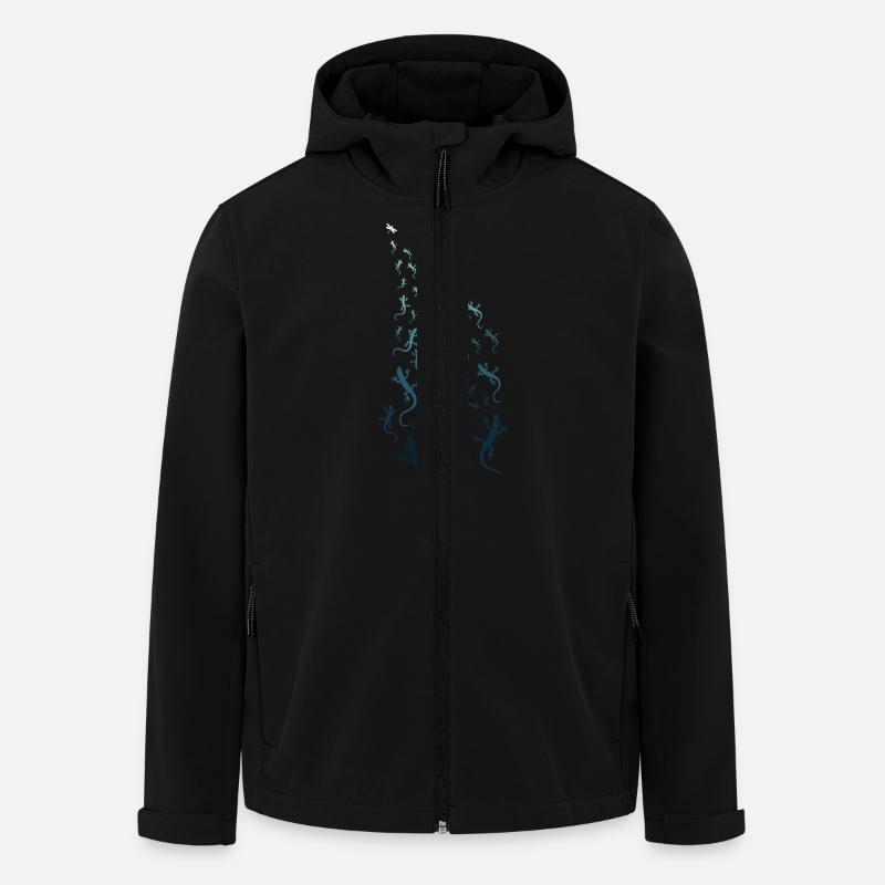 Lézard Gecko libellule - Veste softshell homme en polyester recyclé Stanley/Stella - noir