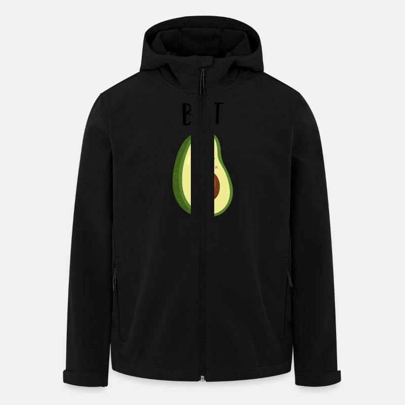 Bästa par skjorta - avokado - lämplig grafik - Softshelljacka herr i återvunnen polyester Stanley/Stella - svart