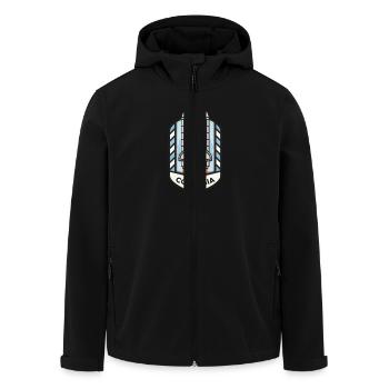 Columbia Space Shuttle - Men’s Recycled Softshell Jacket by Stanley/Stella - black - Front - AI Model Male 185 light (185cm)