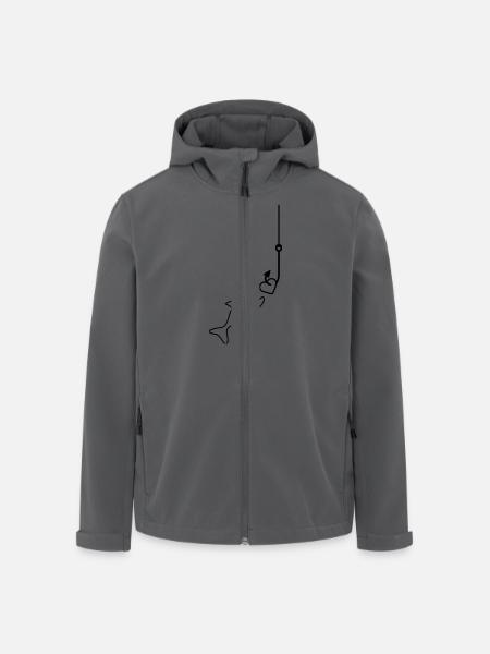 Fishing With Heart - Men’s Recycled Softshell Jacket by Stanley/Stella - black