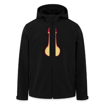 bite penis queue sexe - Veste softshell homme en polyester recyclé Stanley/Stella - noir - Devant - AI Model Male 185 light (185cm)