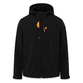 I pump I - Men’s Recycled Softshell Jacket by Stanley/Stella - black - Front - AI Model Male 185 light (185cm)