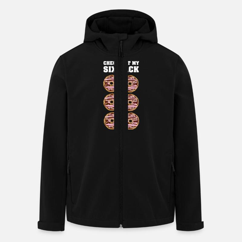 Funny Workout | Check Out My Six Pack | Donuts - Stanley/Stella herre softshelljakke i genanvendt polyester Discoverer - sort
