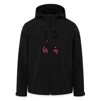 Keep Calm it's my Birthday - Men’s Recycled Softshell Jacket by Stanley/Stella - black - Front - AI Model Male 185 light (185cm)