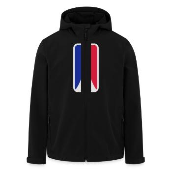 tower eiffel 3 colors france nation blue white red - Men’s Recycled Softshell Jacket by Stanley/Stella - black - Front - AI Model Male 185 light (185cm)