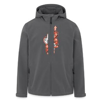 AMAZIGH TATTOO FACE AND WITH KABYLE JEWELRY - Men’s Recycled Softshell Jacket by Stanley/Stella - anthracite - Front - AI Model Male 185 light (185cm)