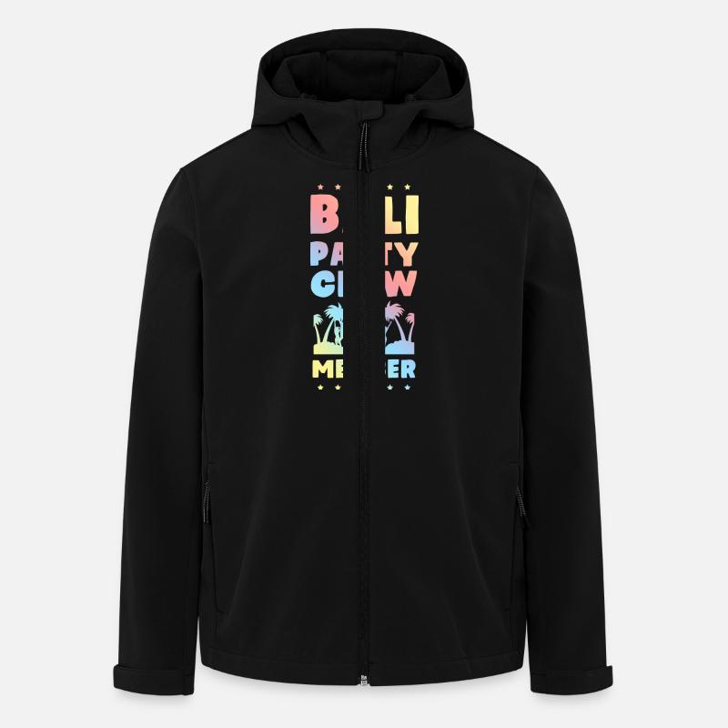 Equipe de fête à Bali - Veste softshell homme en polyester recyclé Stanley/Stella - noir