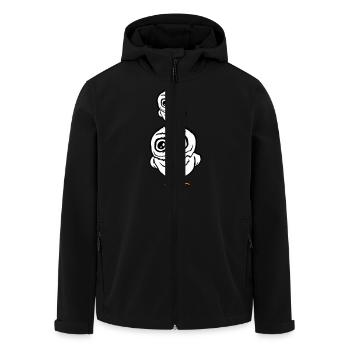 2 Owls Dad Mom Child Baby Family Mother Father - Men’s Recycled Softshell Jacket by Stanley/Stella - black - Front - AI Model Male 185 light (185cm)