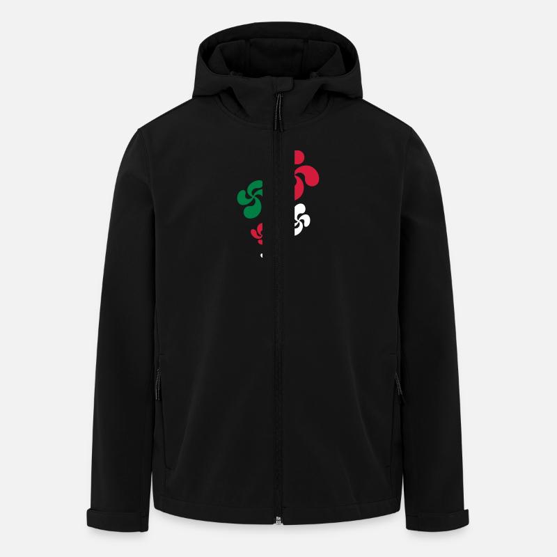 Croix du Pays Basque - Veste softshell homme en polyester recyclé Stanley/Stella - noir