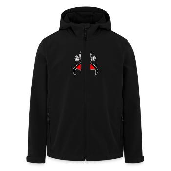 Vampir - Recycelte Männer Softshell-Jacke von Stanley/Stella - Schwarz - Vorne - AI Model Male 185 light (185cm)