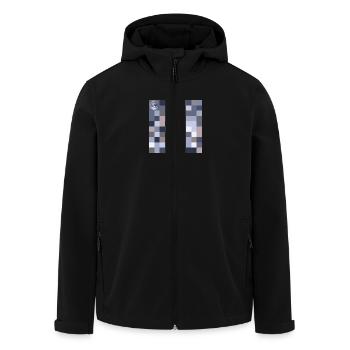 Pi mit Erdkugel - Recycelte Männer Softshell-Jacke von Stanley/Stella - Schwarz - Vorne - AI Model Male 185 light (185cm)