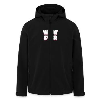 What Ever - Men’s Recycled Softshell Jacket by Stanley/Stella - black - Front - AI Model Male 185 light (185cm)