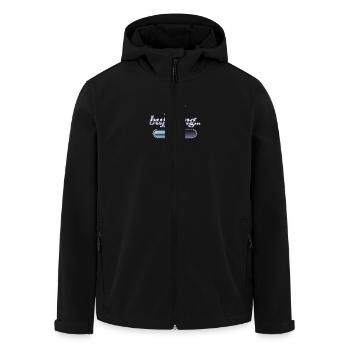 Still Buffering - Recycelte Männer Softshell-Jacke von Stanley/Stella - Schwarz - Vorne - AI Model Male 185 light (185cm)