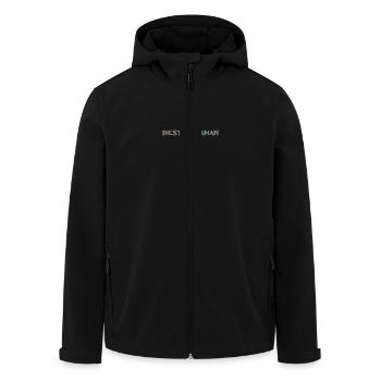 MOM. MOTHER's DAY. HAPPY MOTHER'S BIRTHDAY - Men’s Recycled Softshell Jacket by Stanley/Stella - black - Front - AI Model Male 185 light (185cm)