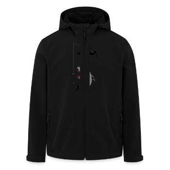angler - Recycelte Männer Softshell-Jacke von Stanley/Stella - Schwarz - Vorne - AI Model Male 185 light (185cm)