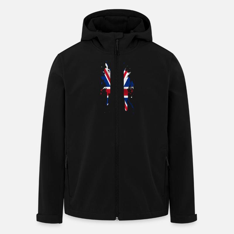 union jack - Recycelte Männer Softshell-Jacke von Stanley/Stella - Schwarz