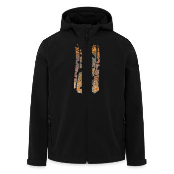 waterfall_black1 - Men’s Recycled Softshell Jacket by Stanley/Stella - black - Front - AI Model Male 185 light (185cm)