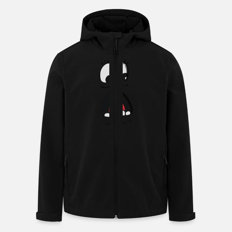 witzige Gesichtszüge: Panik - Veste softshell homme en polyester recyclé Stanley/Stella - noir