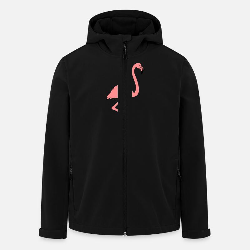 Flamingo - Recycelte Männer Softshell-Jacke von Stanley/Stella - Schwarz