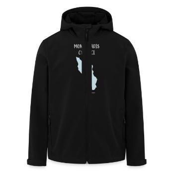 Moon paradis , serie ile d'Oléron - Veste softshell homme en polyester recyclé Stanley/Stella - noir - Devant - AI Model Male 185 light (185cm)