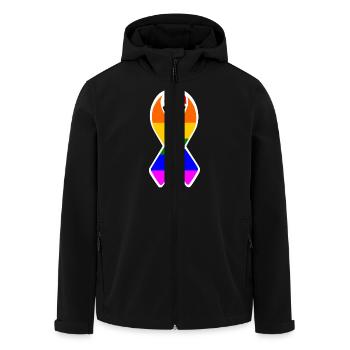 Lgbtq - Recycelte Männer Softshell-Jacke von Stanley/Stella - Schwarz - Vorne - AI Model Male 185 light (185cm)