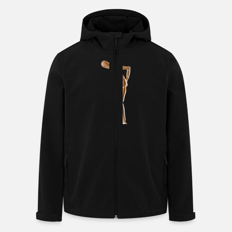 Rückenschmerzen - Recycelte Männer Softshell-Jacke von Stanley/Stella - Schwarz