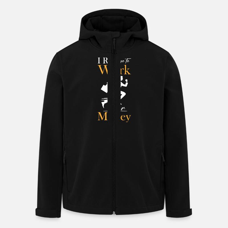 I Run Work For Money - Men’s Recycled Softshell Jacket by Stanley/Stella - black