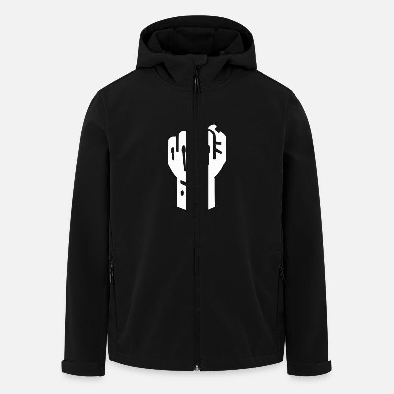 Middle Finger Hand - Men’s Recycled Softshell Jacket by Stanley/Stella - black