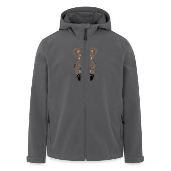 Koala _ Monstamoons - Recycelte Männer Softshell-Jacke von Stanley/Stella - Schwarz - Vorne - AI Model Male 185 light (185cm)