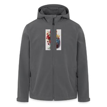 Les fleurs poussent à partir d’un cœur humain - Veste softshell homme en polyester recyclé Stanley/Stella - charbon - Devant - AI Model Male 185 light (185cm)