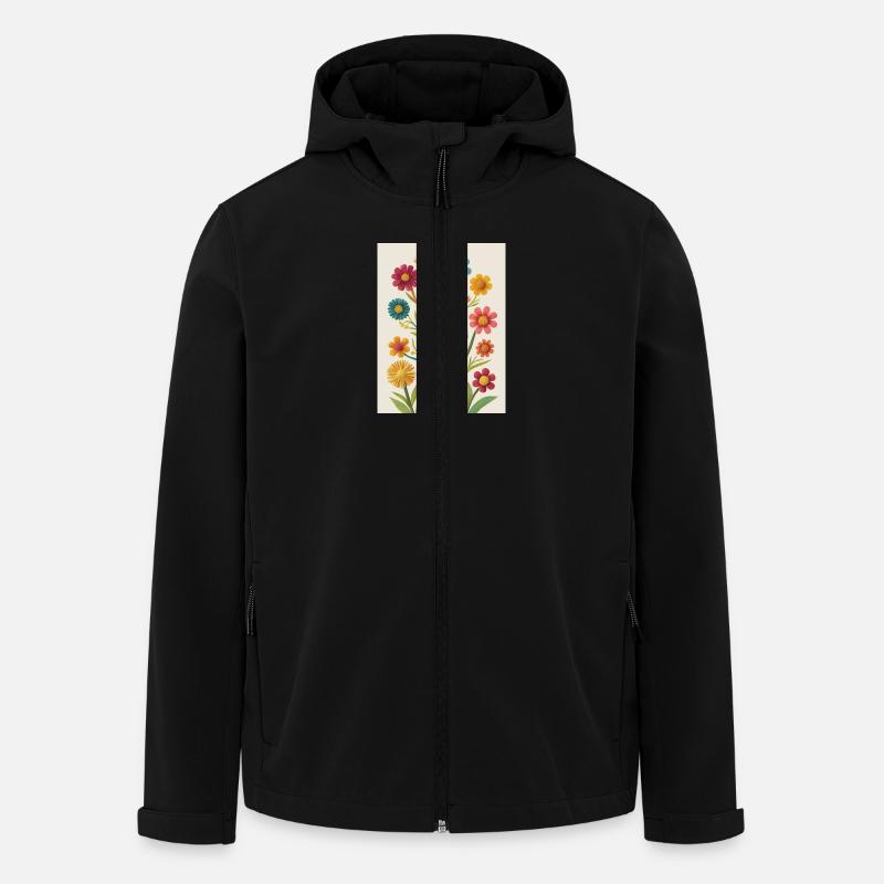 Blüten der Handarbeit - Recycelte Männer Softshell-Jacke von Stanley/Stella - Schwarz