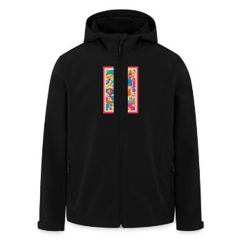 Das Reich der bunten Wunder - Recycelte Männer Softshell-Jacke von Stanley/Stella - Schwarz - Vorne - AI Model Male 185 light (185cm)