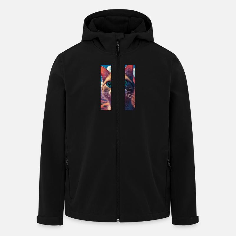 Cybercat - Men’s Recycled Softshell Jacket by Stanley/Stella - black