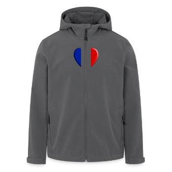 Heart France cock - Men’s Recycled Softshell Jacket by Stanley/Stella - black - Front - AI Model Male 185 light (185cm)