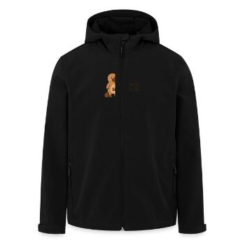 FAVORITE PLATYPUS - Men’s Recycled Softshell Jacket by Stanley/Stella - black - Front - AI Model Male 185 light (185cm)
