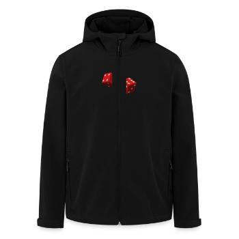 Rote Würfel - Recycelte Männer Softshell-Jacke von Stanley/Stella - Schwarz - Vorne - AI Model Male 185 light (185cm)