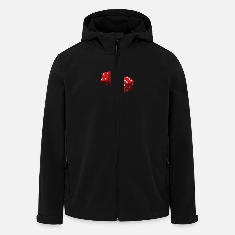 Rote Würfel - Recycelte Männer Softshell-Jacke von Stanley/Stella - Schwarz