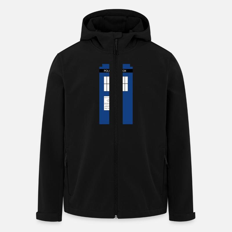 Tardis graphique - Veste softshell homme en polyester recyclé Stanley/Stella - noir