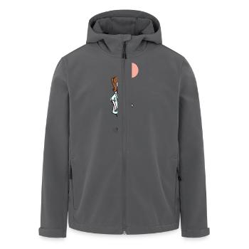 doc148 - Recycelte Männer Softshell-Jacke von Stanley/Stella - Schwarz - Vorne - AI Model Male 185 light (185cm)