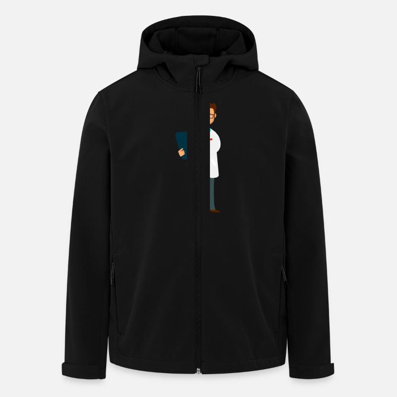 Arzt - Recycelte Männer Softshell-Jacke von Stanley/Stella - Schwarz