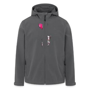 hippo with balloon - Recycelte Männer Softshell-Jacke von Stanley/Stella - Schwarz - Vorne - AI Model Male 185 light (185cm)